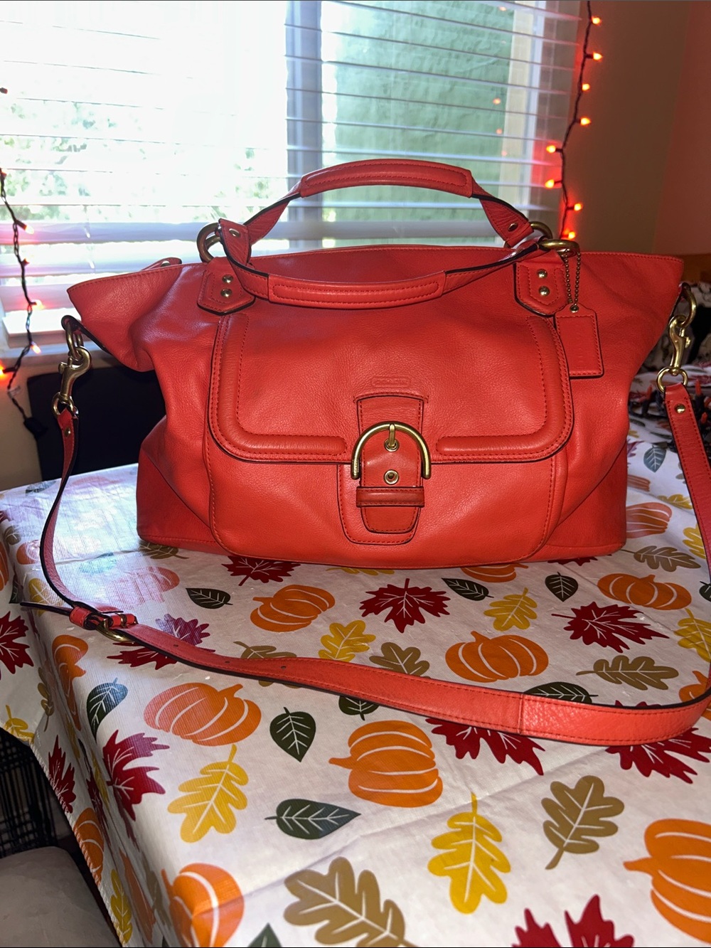 Coach Red Women's Leather Tote